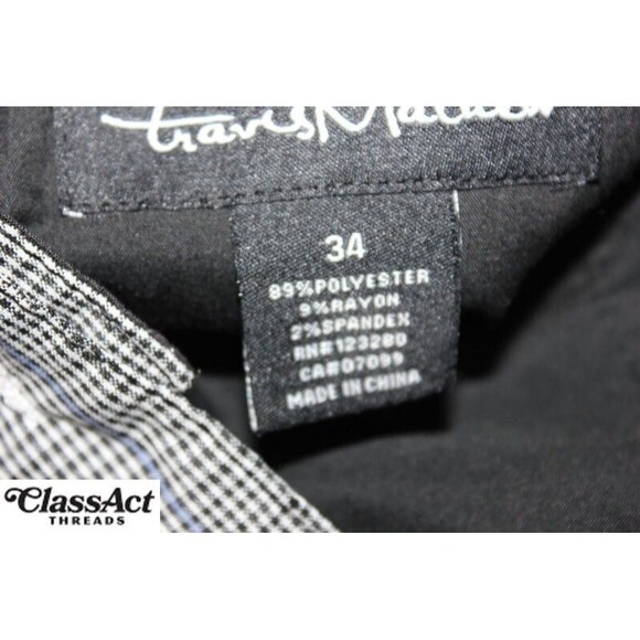 Travis Mathew Shorts Mens Grey Plaid Flat Front Stretch Golf Walking Chino 34" W - Picture 7 of 8